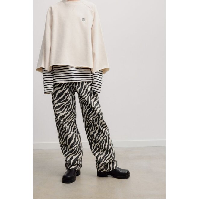 The New Society | TNS Denim Teen Barrel Trouser Zebra Print