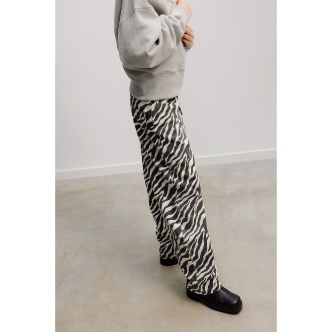 The New Society | TNS Denim Teen Barrel Trouser Zebra Print