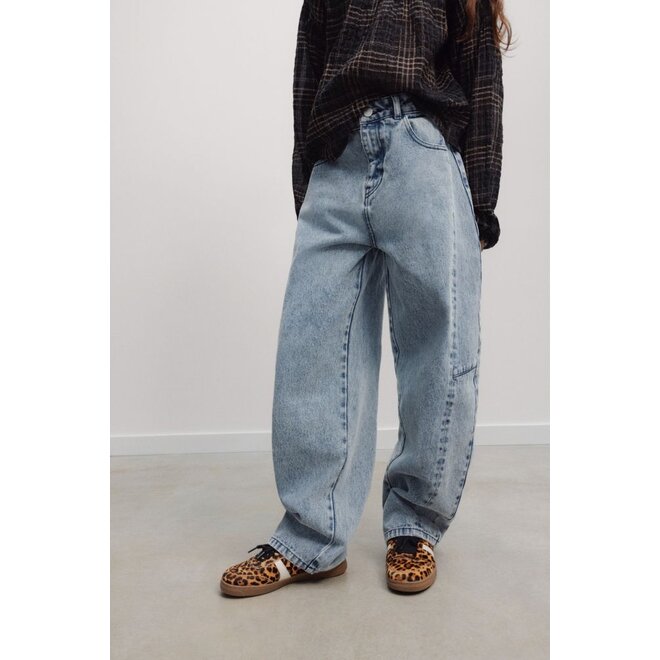 TNS Denim Teen Curved Trouser Light Blue Denim