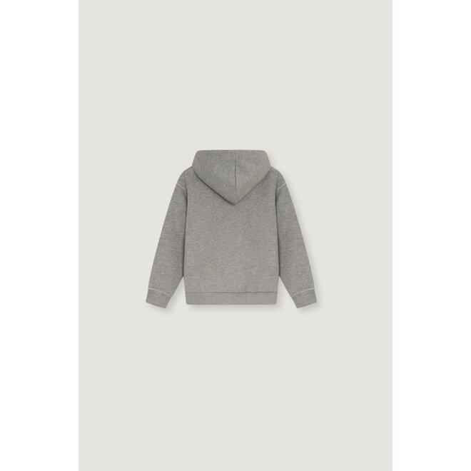 The New Society | TNS Logo Hoodie Mid Grey Melange