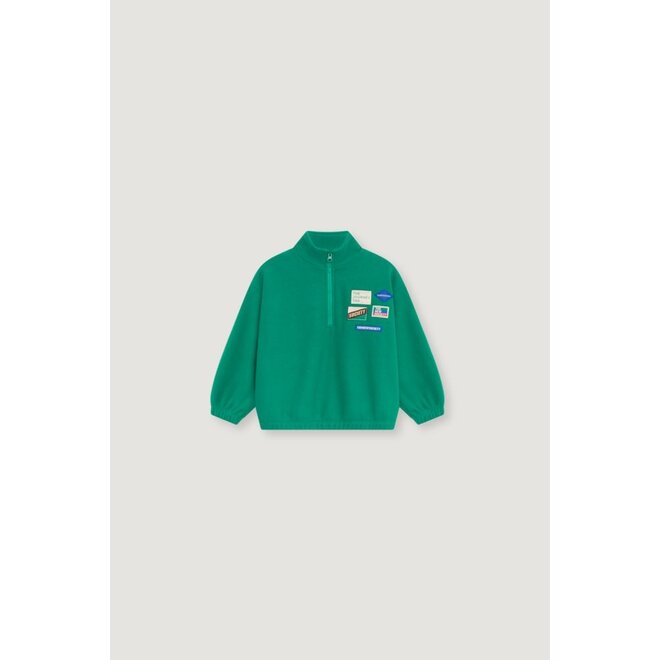The New Society | Cloudy Fleece Sweatshirt Golf Green
