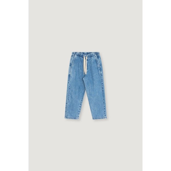 The New Society | Ridge Denim Trouser Mid Blue Denim