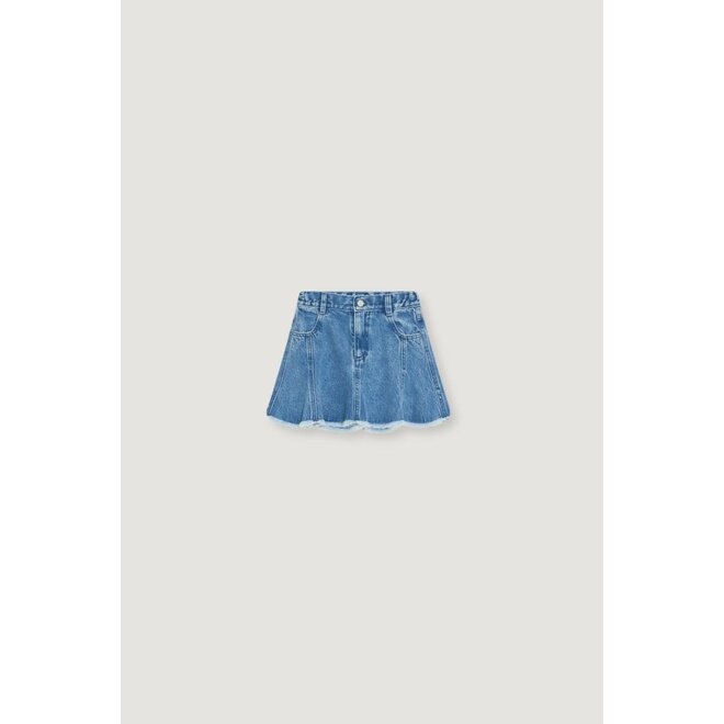 Ridge Denim Skirt Mid Blue Denim