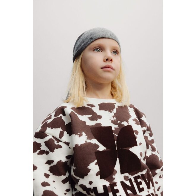 The New Society | TNS Logo Sweatshirt Cow Print