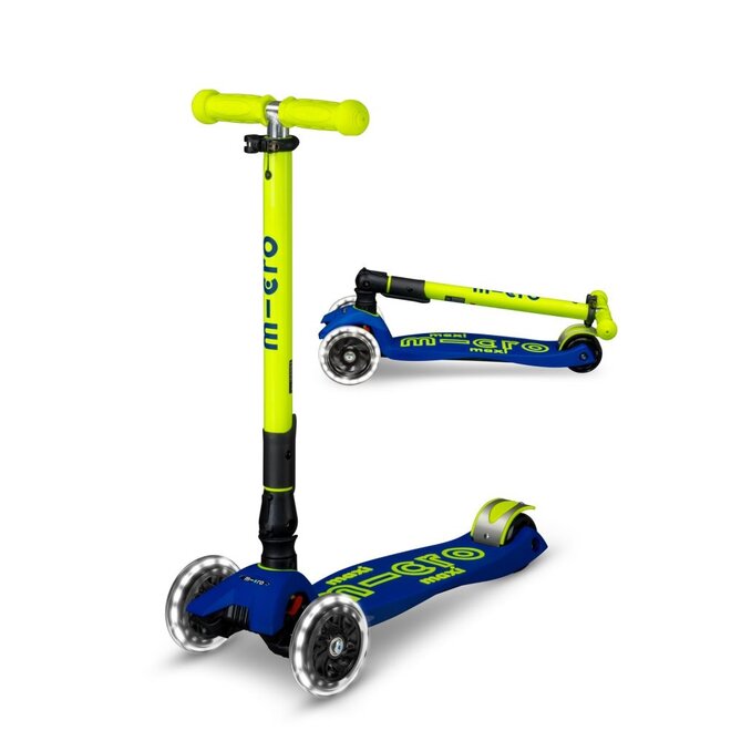 Micro Step | Maxi Micro inklapbaar LED blauw geel Neon