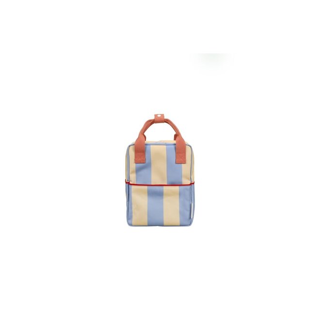 Backpack Small Lemon Tree Stripes Cloud Blue + Twiggy Beige