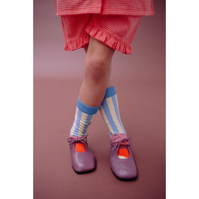 Sticky Lemon | Knee High Socks Lemon Tree Vertical Stripes