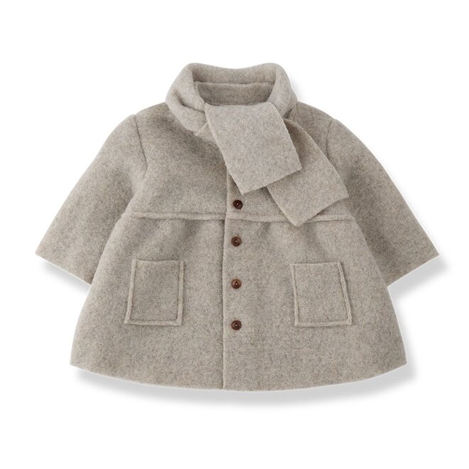 Gorizia Girly Winterjas met Sjaal Beige