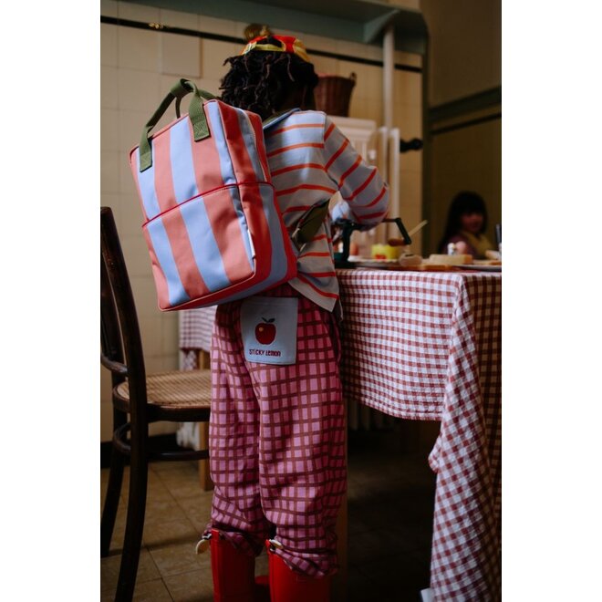 Sticky Lemon | Backpack Medium Lemon Tree Stripes Cloud Blue + Maple Whirl