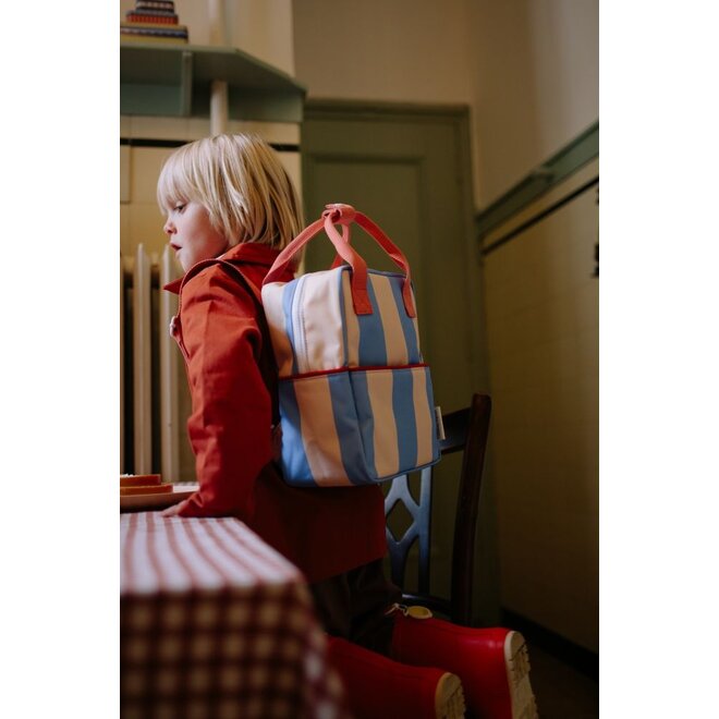 Sticky Lemon | Backpack Small Lemon Tree Stripes Cloud Blue + Twiggy Beige