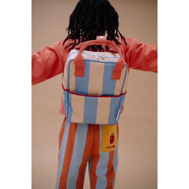 Sticky Lemon | Backpack Small Lemon Tree Stripes Cloud Blue + Twiggy Beige