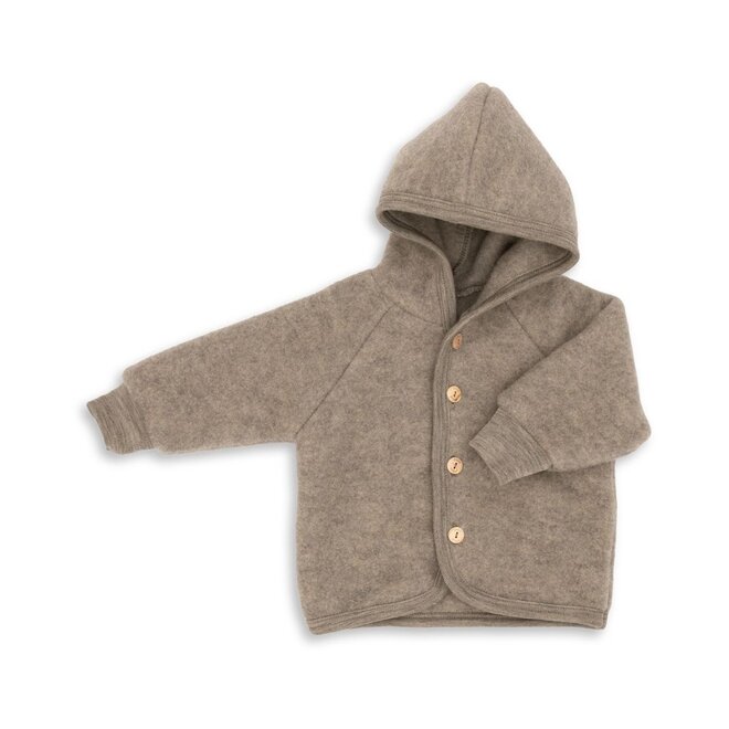Hooded jacket walnut mélange