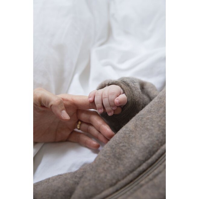 Engel | Hooded Overall With Zipper Walnut Melange