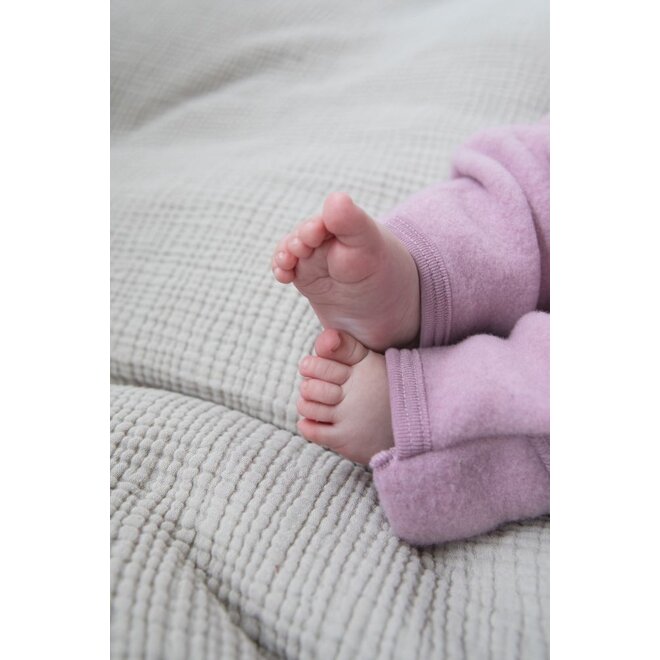 Engel | Hooded Overall With Zipper Rosewood Melange