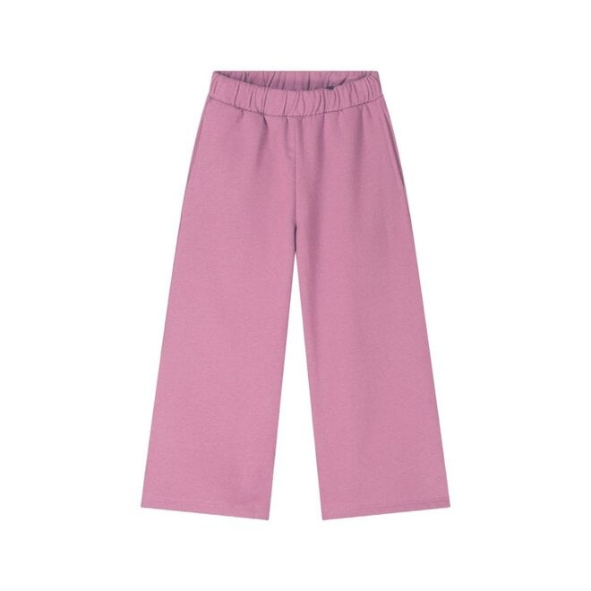 Flared Pants with Slit GOTS Bubblegum
