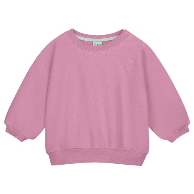 Baby Dropped Shoulder Sweater GOTS Bubblegum
