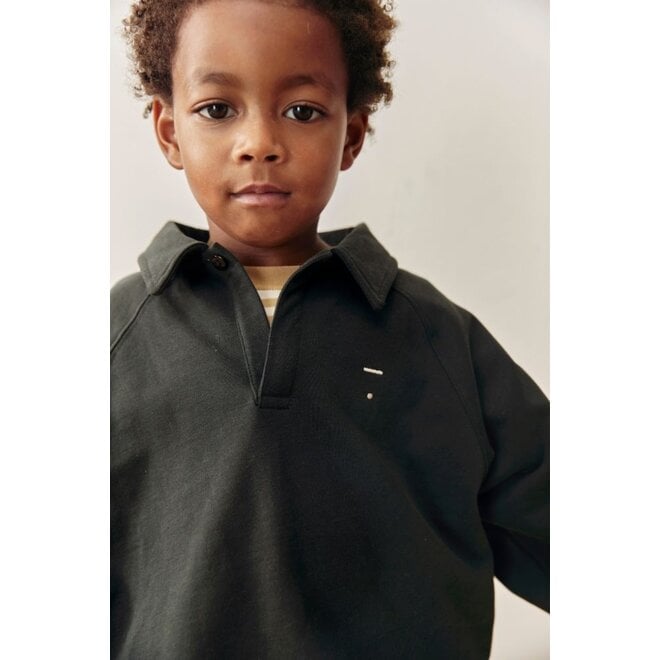 Gray Label | Polo Sweatshirt GOTS Pirate Black
