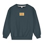 Gray Label | Logo Dropped Shoulder Sweater GOTS Blue Grey / Bright Cookie