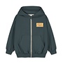 Gray Label | Logo Hooded Cardigan With Zip GOTS Blue Grey / Bright Cookie