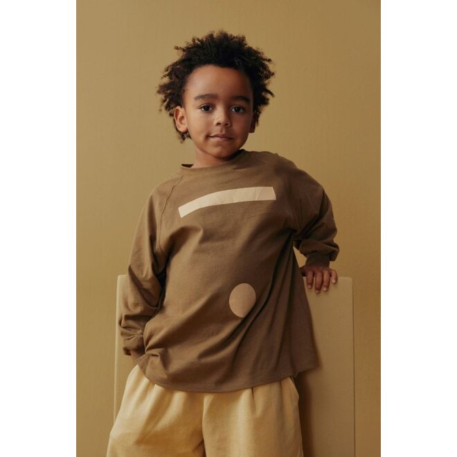 Gray Label | Oversized Longsleeve Tee With Logo GOTS Woody / Cookie Print