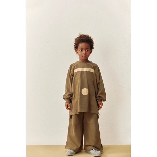 Gray Label | Oversized Longsleeve Tee With Logo GOTS Woody / Cookie Print
