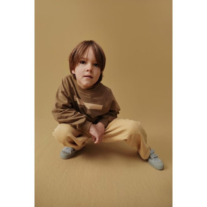 Gray Label | Oversized Longsleeve Tee With Logo GOTS Woody / Cookie Print