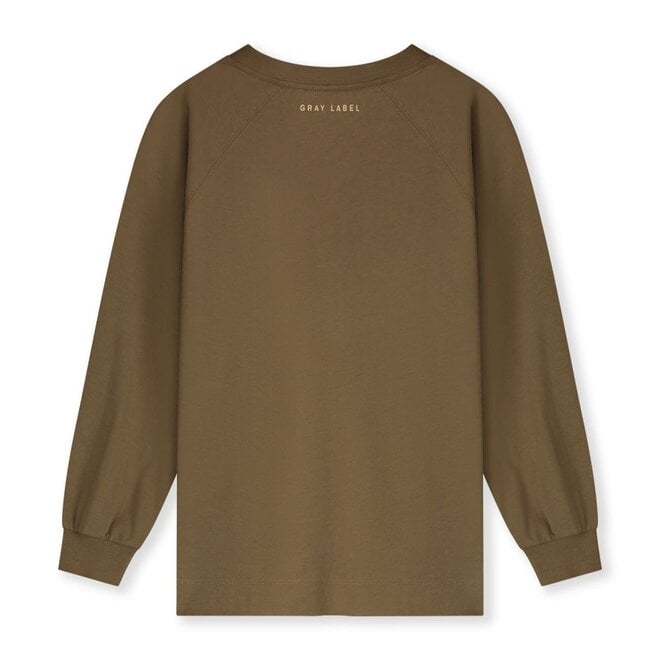 Gray Label | Oversized Longsleeve Tee With Logo GOTS Woody / Cookie Print