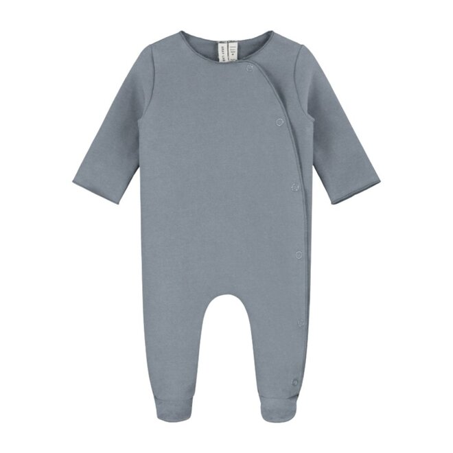Newborn Suit with Snaps GOTS Stone Grey Newborn