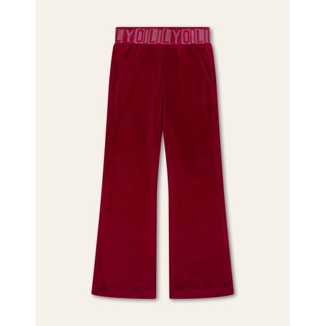 Oilily | Perky Sweat Pants Velvet Rib Beet Red
