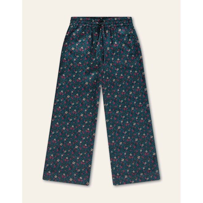 Oilily | Palazzo Pants Mini Flower Deep Teal