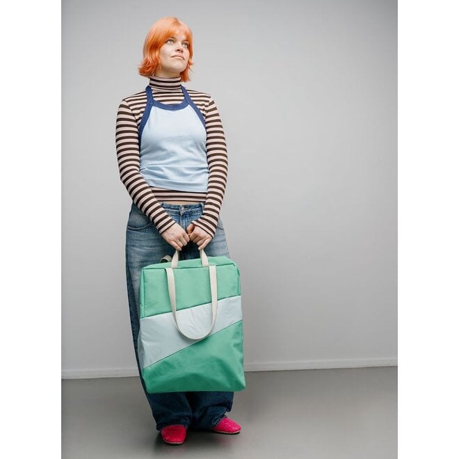 Susan Bijl | The New Tote Bag Holly Green & Surf Spray Large