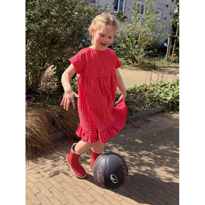 Petit Blush | Julie Dress Check Red