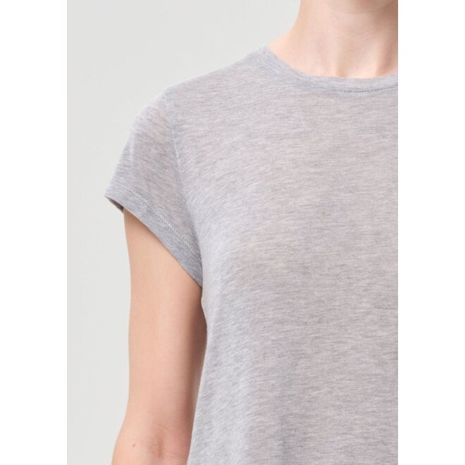 AGOLDE | Adine Shrunken Tee Grey Heather
