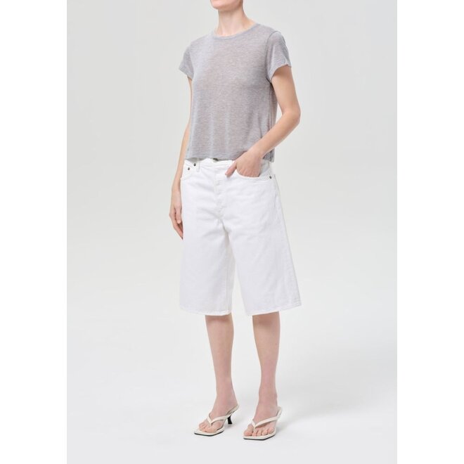 AGOLDE | Adine Shrunken Tee Grey Heather