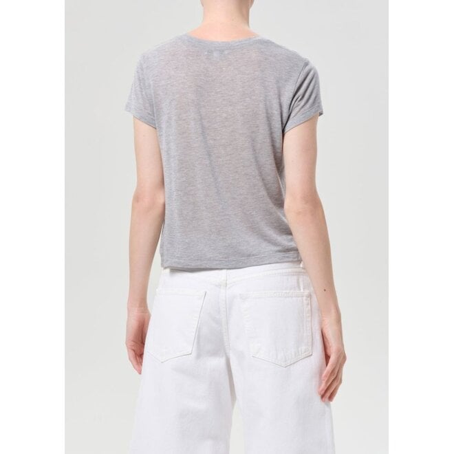 AGOLDE | Adine Shrunken Tee Grey Heather