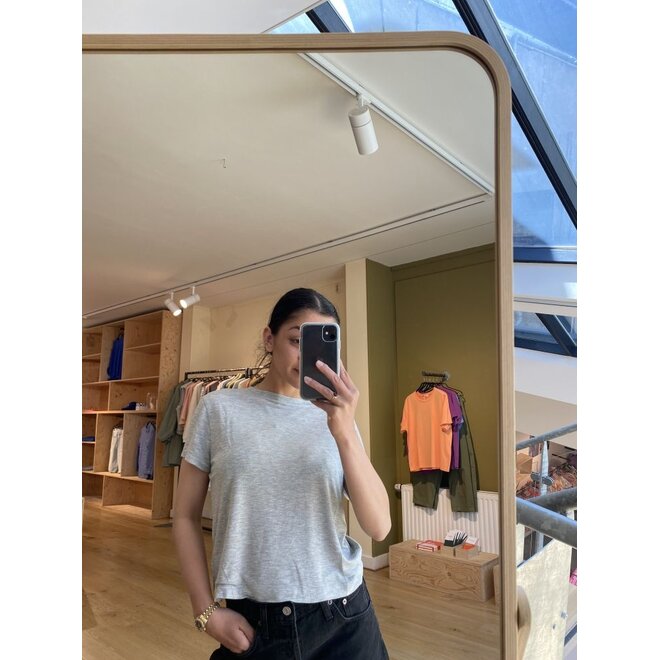 AGOLDE | Adine Shrunken Tee Grey Heather