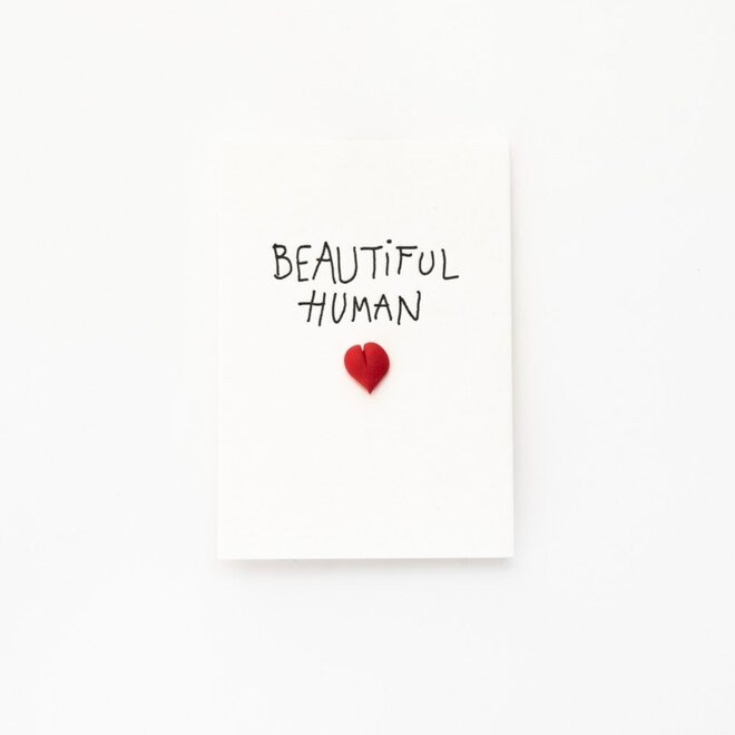Studio Flash | Letterpress Card PIN ‘beautiful human’