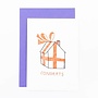 Studio Flash | Letterpress Card 'congrats - wrapped house '