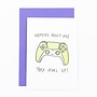 Studio Flash | Letterpress Card 'gamers don't age, they level up'