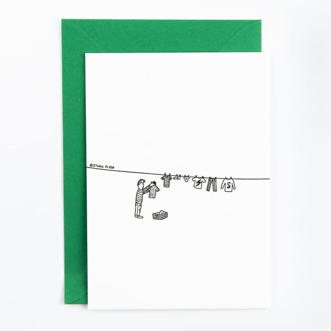Letterpress Card ‘Hang Up Washing Line’