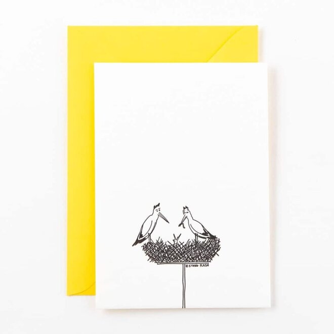 Studio Flash | Letterpress Card ‘stark baby nest’