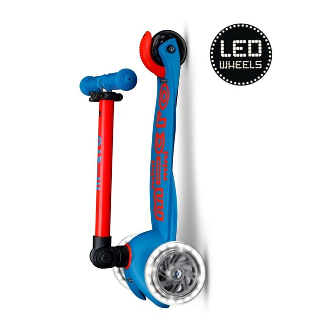 Micro Step | Mini Micro step inklapbaar LED Blauw/Rood