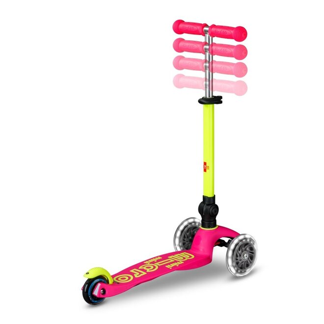 Micro Step | Mini Micro step inklapbaar LED Roze/Geel