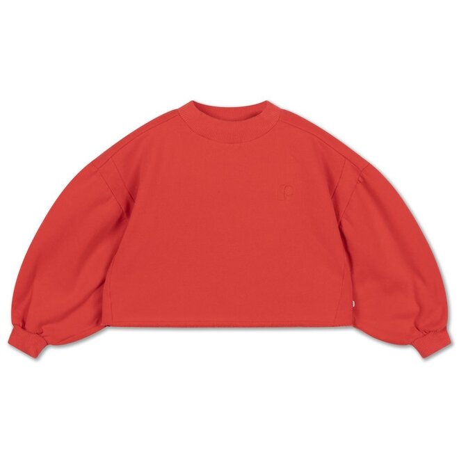 Repose ams | Crop Heart Sweater Firecracker Red