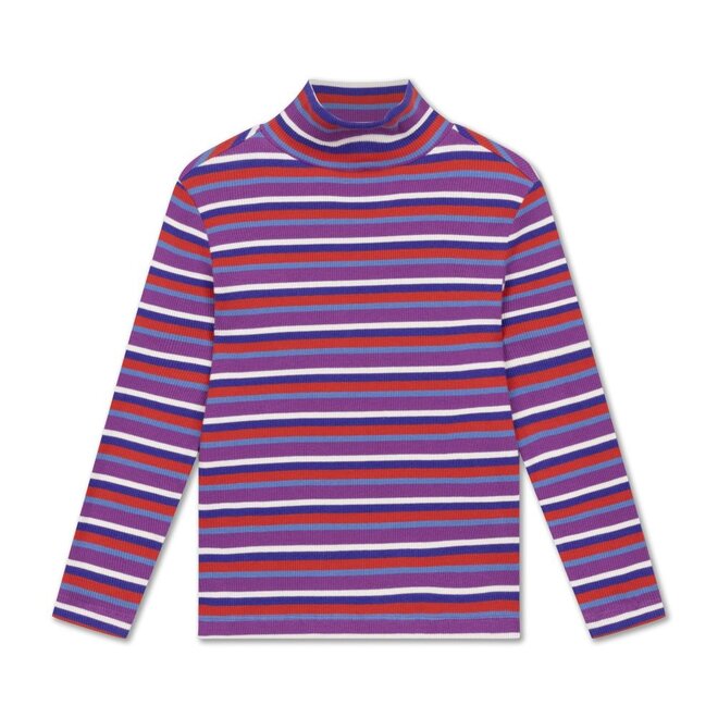 Repose ams | Turtle Neck Multi Color Stripe