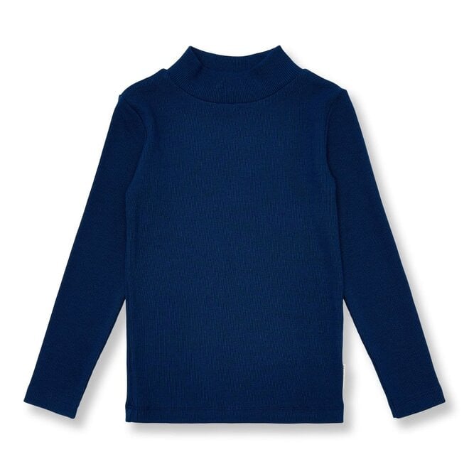 Petit Blush | Rib Turtle Neck Navy Blue
