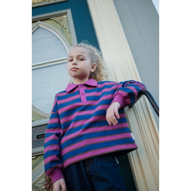 Petit Blush | Polo Sweater Stripe