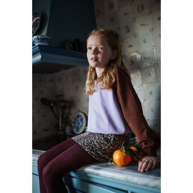 Petit Blush | Denim Cargo Skirt Leopard AOP
