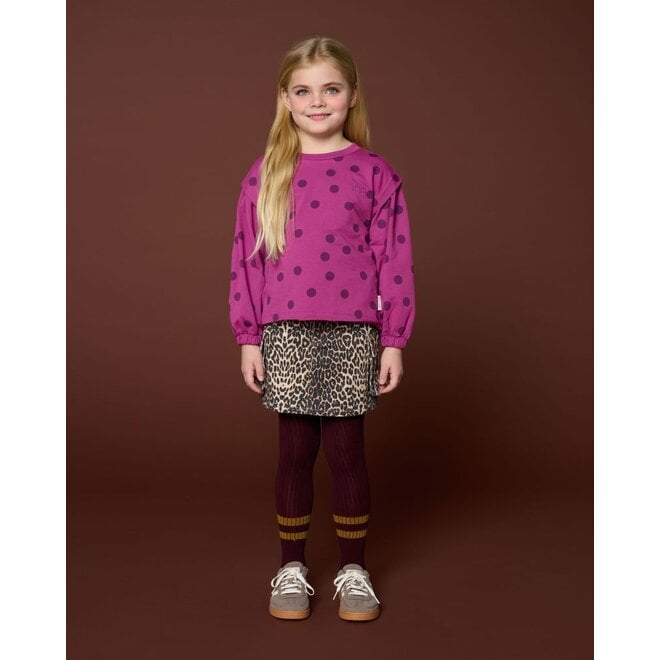 Petit Blush | Denim Cargo Skirt Leopard AOP