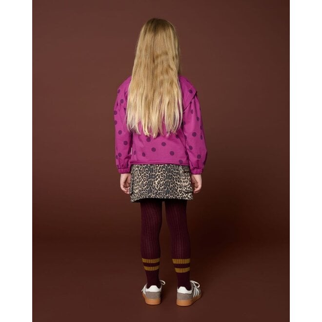 Petit Blush | Denim Cargo Skirt Leopard AOP